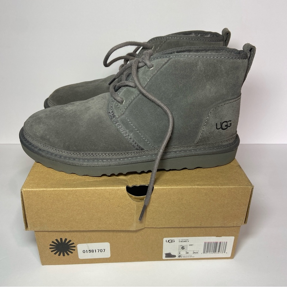 UGG Men’s Neumel Chukka Boot, Grey, Size 6 UK 5, Made in Vietnam, Like New